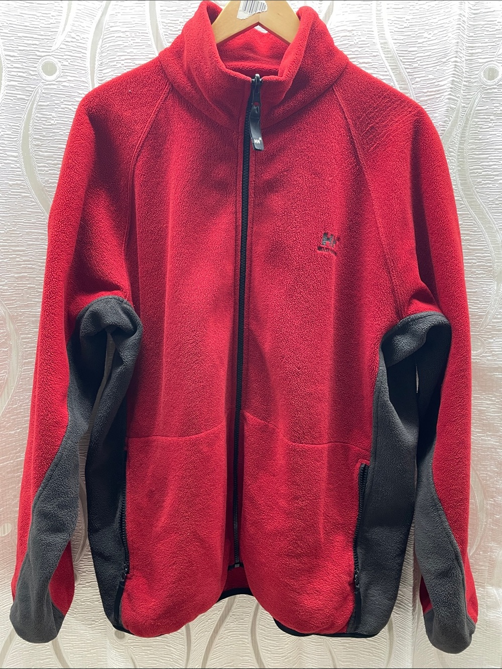 Helly Hansen Red Fleece Jacket with Black Contrast Panels